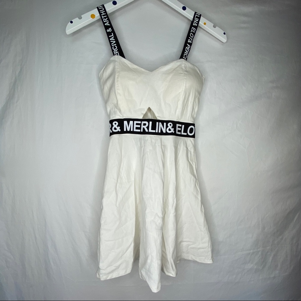 Padded Dress (Black & White) Elastic Style